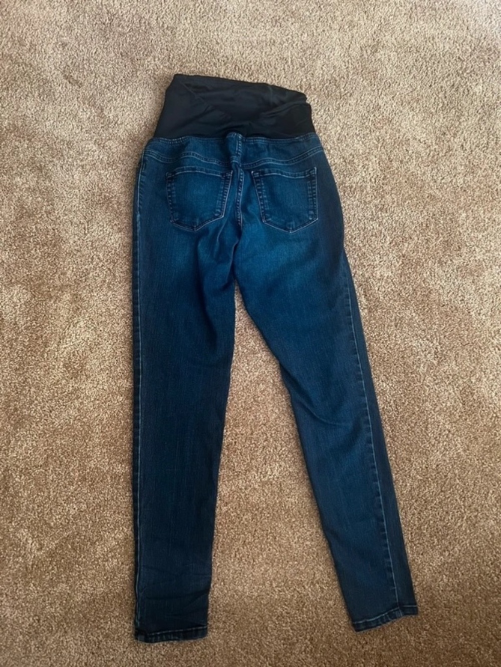 Isabel Maternity by Ingrid & Isabel Skinny Jeans Dark‎ Wash Over Belly Size 2 - Picture 3 of 5